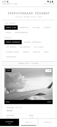 AircraftHub App ekran görüntüsü