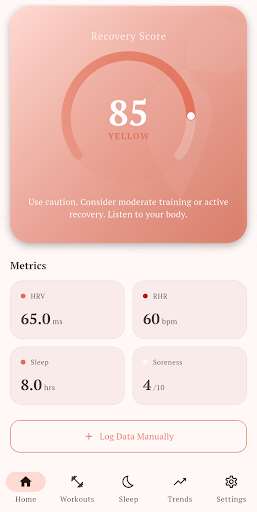 Muscle Recovery Tracker ekran görüntüsü