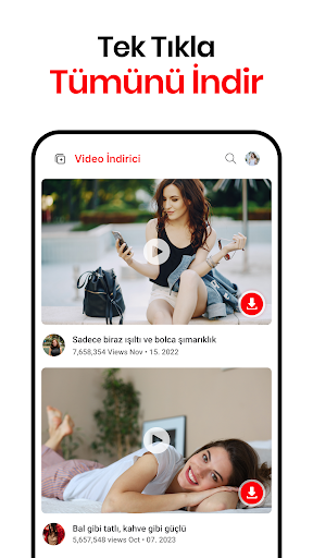 Tüm film ve video indirmeleri ekran görüntüsü