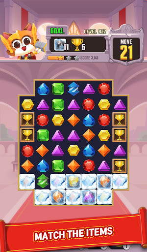 Jewels Thunder Cat Match 3: Lo ekran görüntüsü