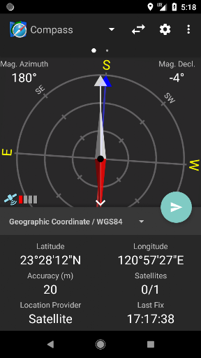 Compass and Coordinate Tool ekran görüntüsü