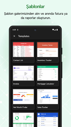 Zoho Sheet: E-tablo app ekran görüntüsü