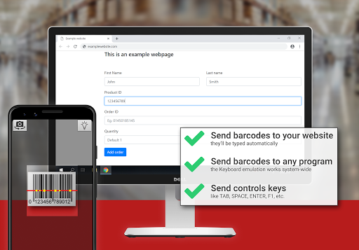 Barcode to PC: Wi-Fi scanner ekran görüntüsü