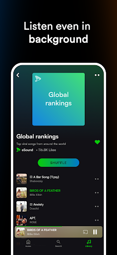 eSound - Müzik çalar ve MP3 ekran görüntüsü