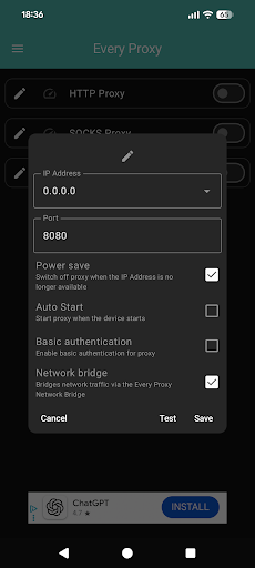 Every Proxy ekran görüntüsü