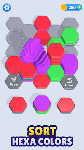 Hexagon Sorting - Color Merge ekran görüntüsü