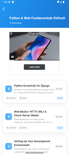 Learn Django ekran görüntüsü