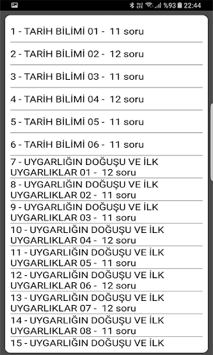 TYT ve AYT Tarih Soru Bankası ekran görüntüsü