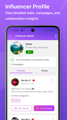 Kollabify Influencer Marketing ekran görüntüsü