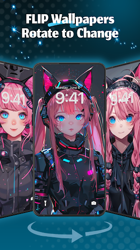 Neon Love Tema ekran görüntüsü