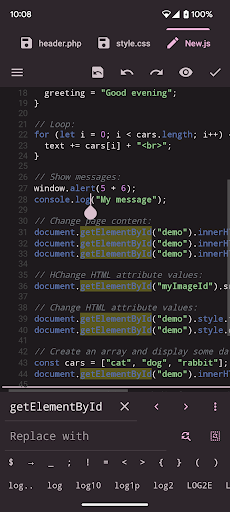 Oojao Code - text file editor ekran görüntüsü