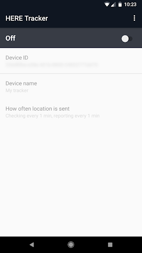 HERE Tracker ekran görüntüsü