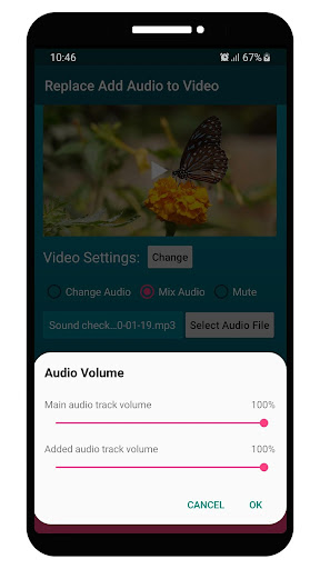 Replace Add Audio to Video ekran görüntüsü