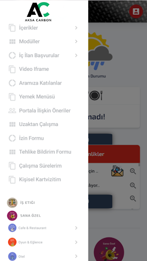 Aksa Carbon Portal ekran görüntüsü