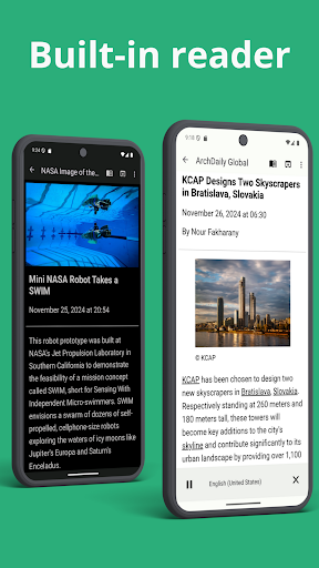 StreamSphere - RSS Reader ekran görüntüsü