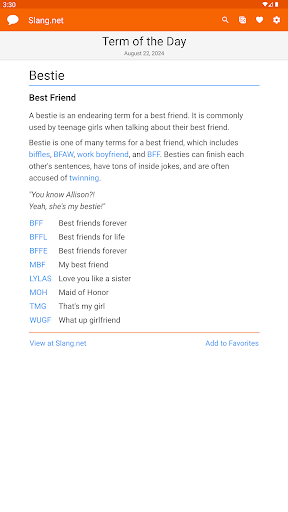 Slang Dictionary ekran görüntüsü