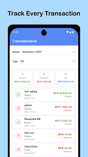 Finance Tracker ekran görüntüsü