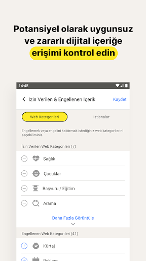 Norton Family parental control ekran görüntüsü