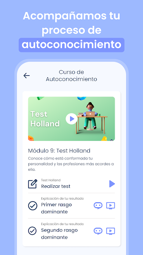 Test vocacional y profesional ekran görüntüsü