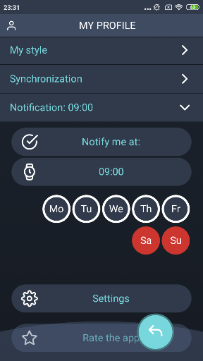 Handy Weight Loss Tracker, BMI ekran görüntüsü