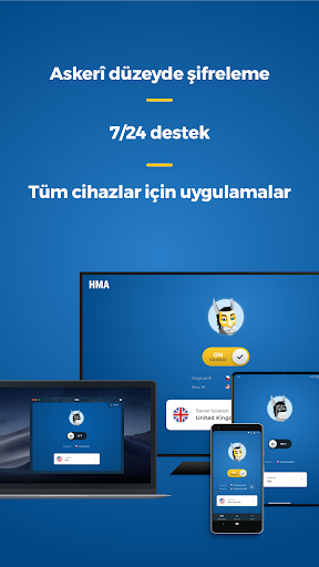 HMA VPN Proxy Güvenliği Koruma ekran görüntüsü