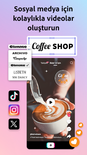Adobe Express: AI Foto, Video ekran görüntüsü