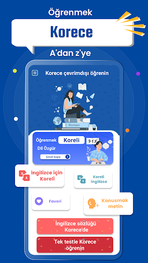 Korece çevrimdışı öğrenin ekran görüntüsü
