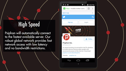 Psiphon ekran görüntüsü