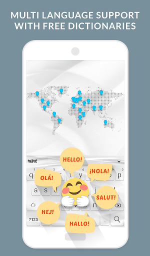 Wave Animated Keyboard + Emoji ekran görüntüsü