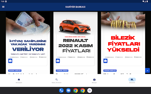 Kariyer Bankası ekran görüntüsü