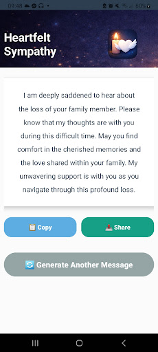 Condolence & Sympathy Messages ekran görüntüsü