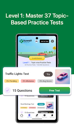 Kuwait Driving License Test ekran görüntüsü
