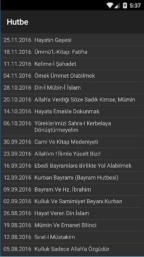 Hutbe ekran görüntüsü
