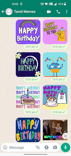 Happy Birthday Stickers ekran görüntüsü