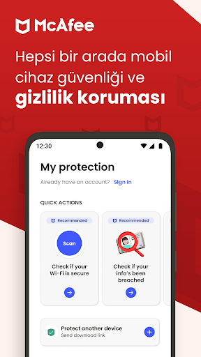 McAfee Security: Antivirüs VPN ekran görüntüsü