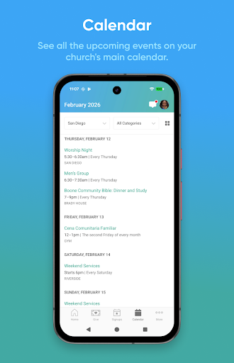 Church Center App ekran görüntüsü
