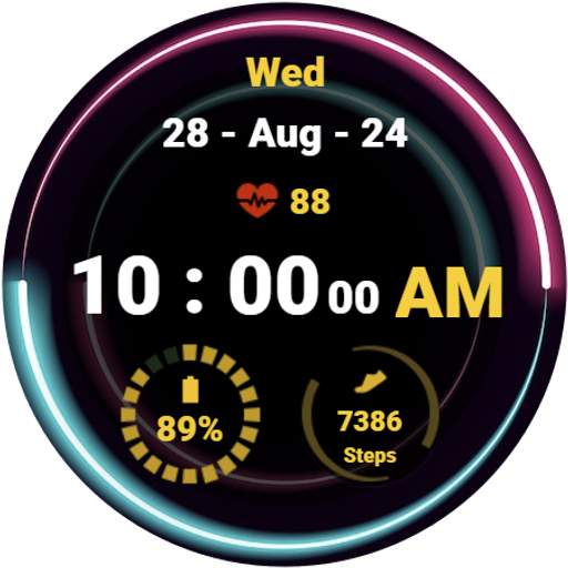 Neon Green Pink Watch Face
