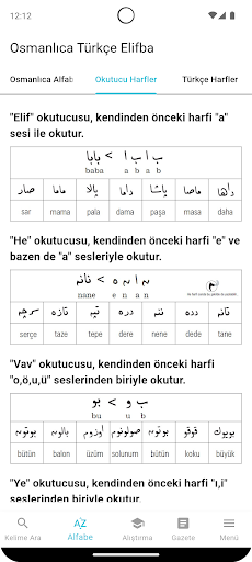 Osmanlıca Öğreten Sözlük ekran görüntüsü