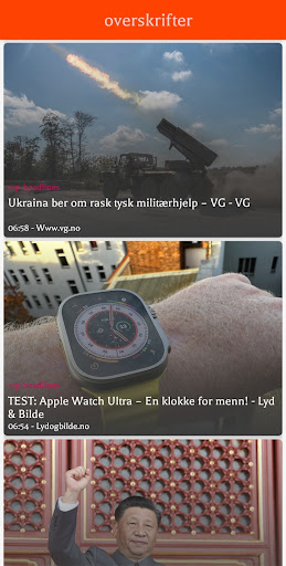 norske aviser ekran görüntüsü