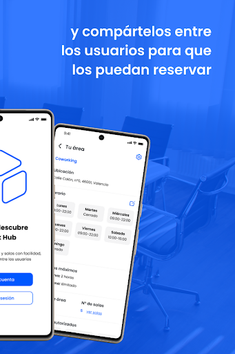 Work Hub - Gestiona espacios ekran görüntüsü