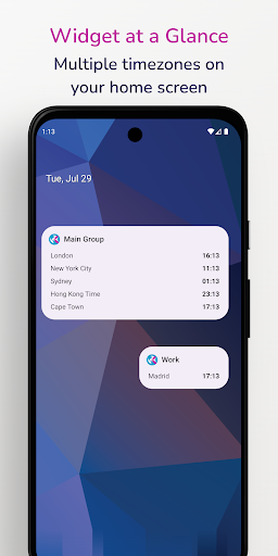 Easy Timezones Time & Widgets ekran görüntüsü