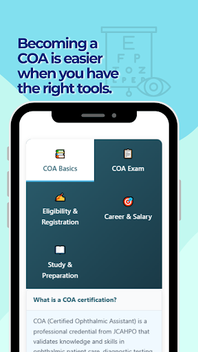 COA Practice Test ekran görüntüsü