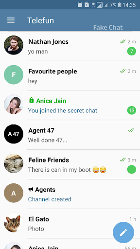 Telefun Fake chat maker Prank ekran görüntüsü