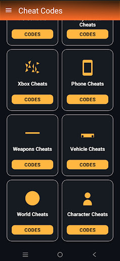 Cheat Codes ekran görüntüsü