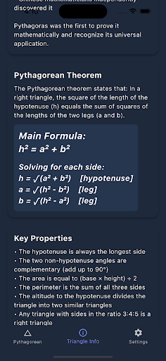 Pythagorean Calculator ekran görüntüsü