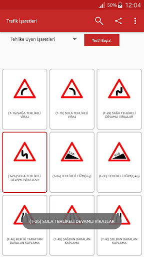 Trafik İşaretleri Sınav - Test ekran görüntüsü
