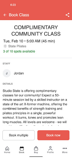 Studio State Pilates ekran görüntüsü