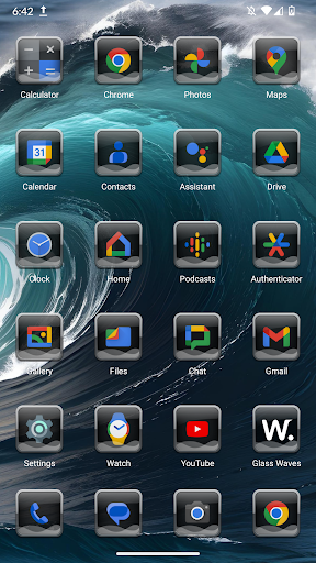 Glass Waves Icon Pack ekran görüntüsü