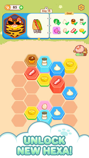 Hexa Food Sort - Sorting Games ekran görüntüsü