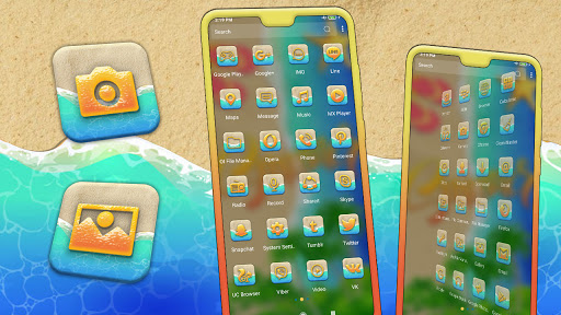 Summer Beach Launcher Theme ekran görüntüsü